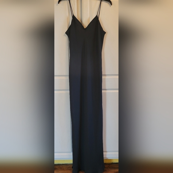Vintage Niki Livas Matte Black Floor Length Evening Dress - Picture 1 of 7